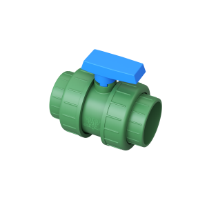 Plastic Ball Valve with Blue Hand