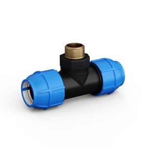 Male Brass Thread Tee